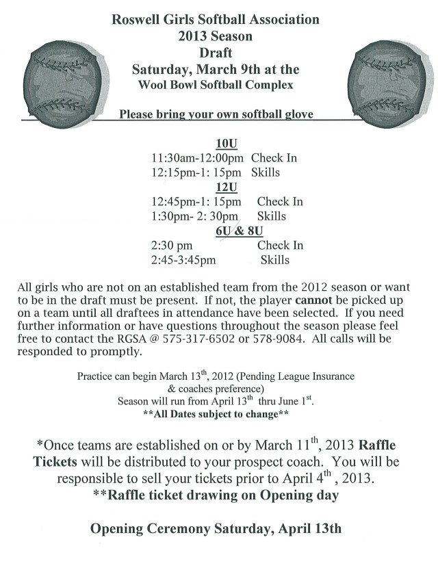 rgsa 2013 draft schedule