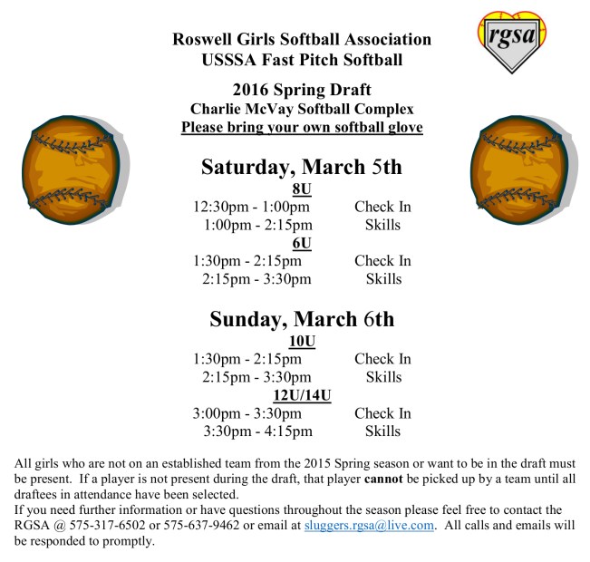 RGSA Draft Info 2016